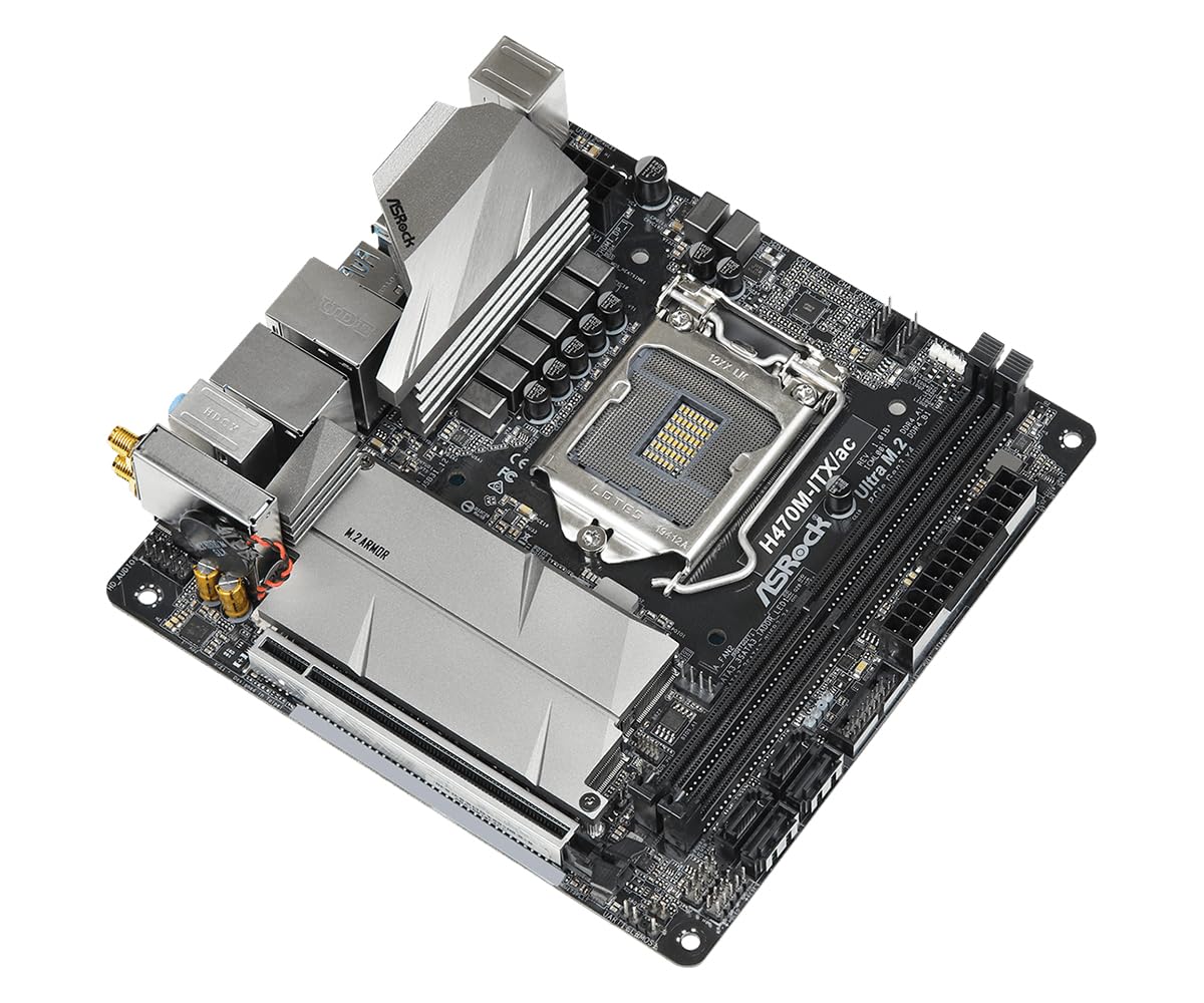 Asrock H470M-ITX/AC Intel H470 LGA 1200 Mini ITX Motherboard